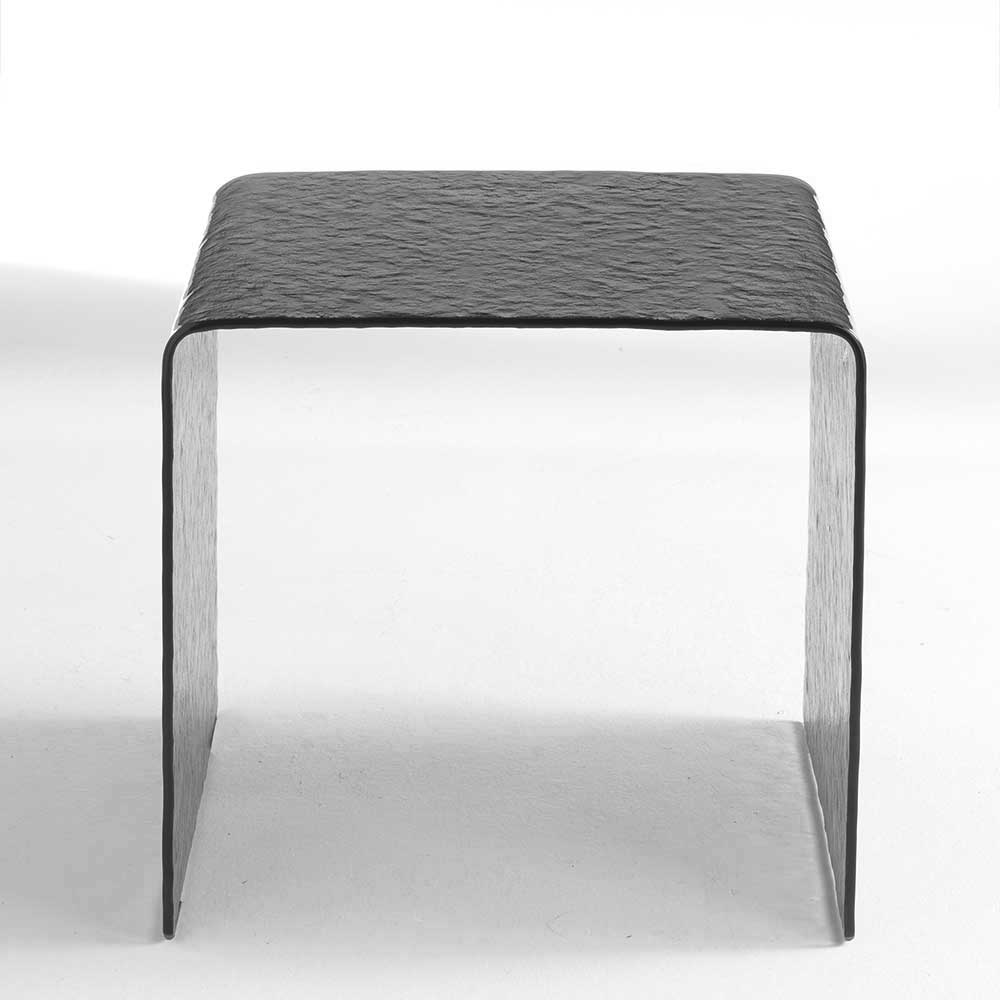 Beistelltisch aus Rauchglas mit Struktur - Sennes