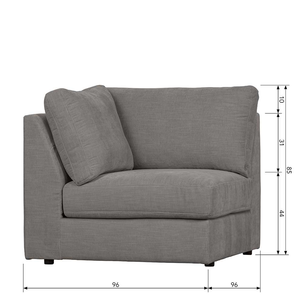 Modulcouch Eckelement 1-Sitzer mit Armlehne links - Gregg