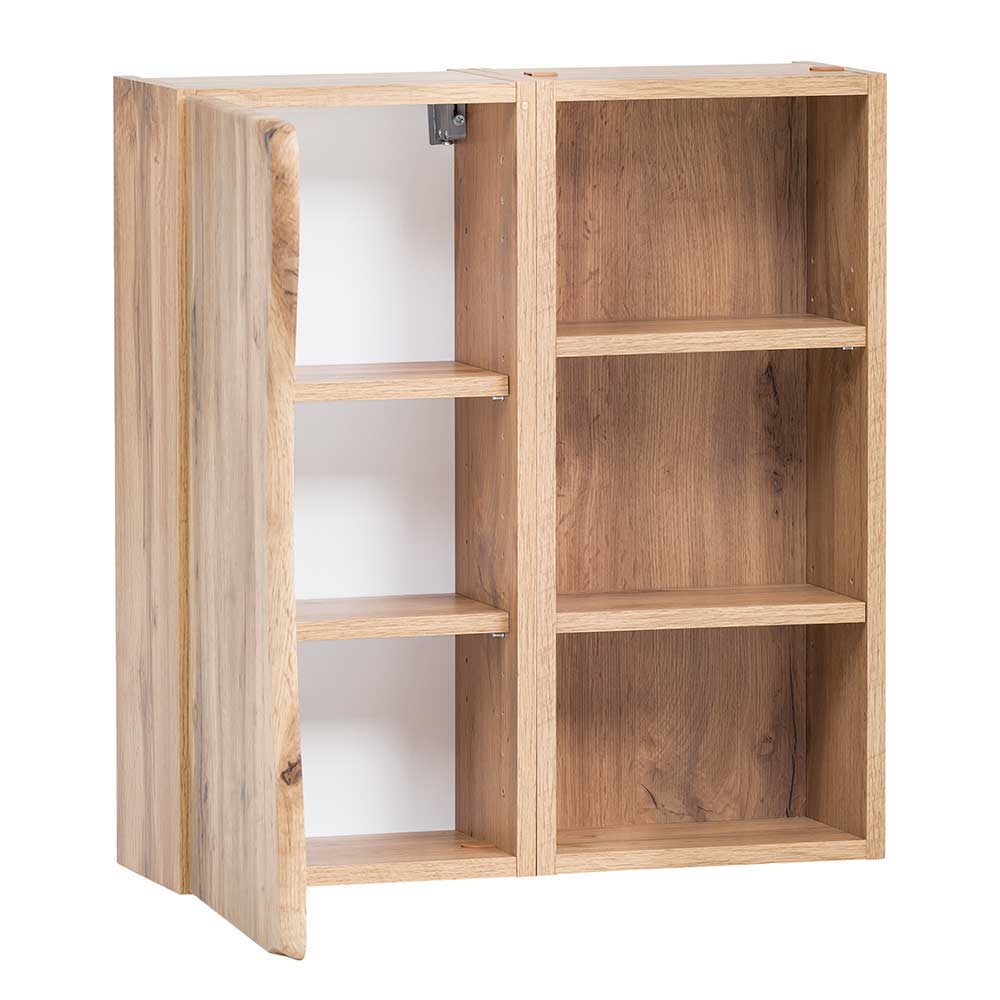 Holzdekor Badmöbel mit Naturkante - Tofias (fünfteilig)