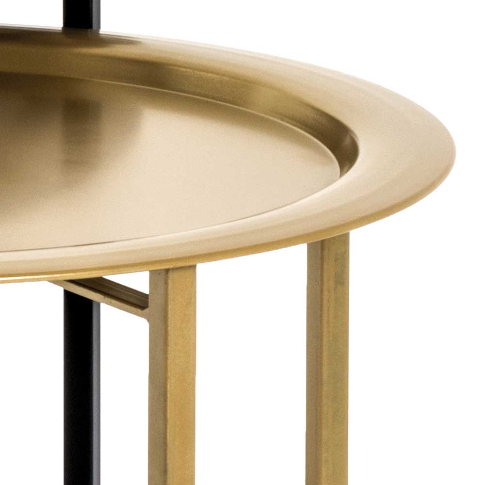 Beistelltische in Schwarz & Gold - Carsamo (zweiteilig)
