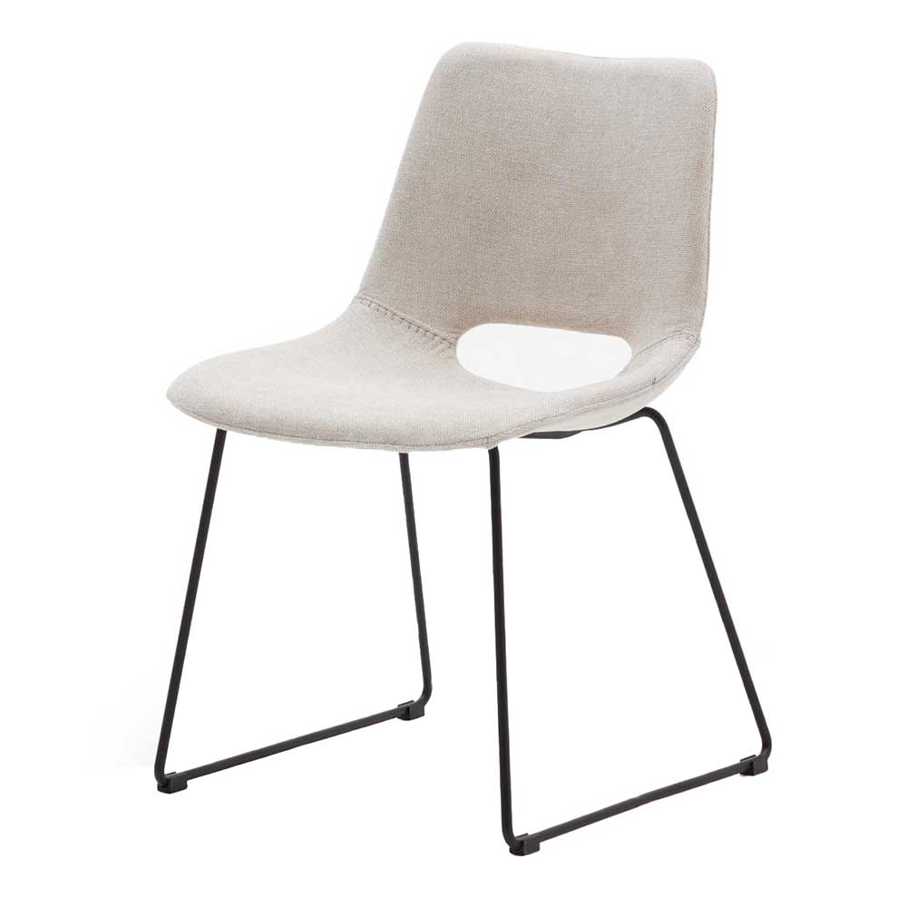 Stühle aus Webstoff Beige - Silciano (2er Set)