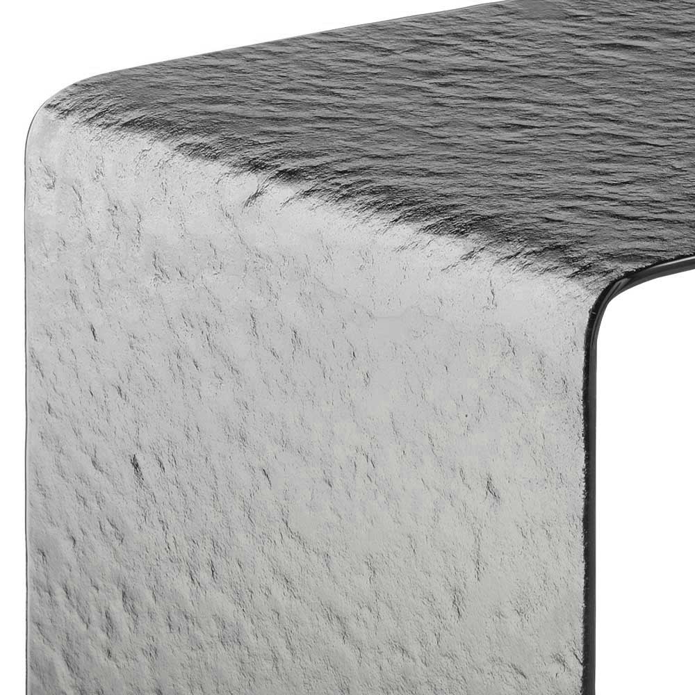 Beistelltisch aus Rauchglas mit Struktur - Sennes
