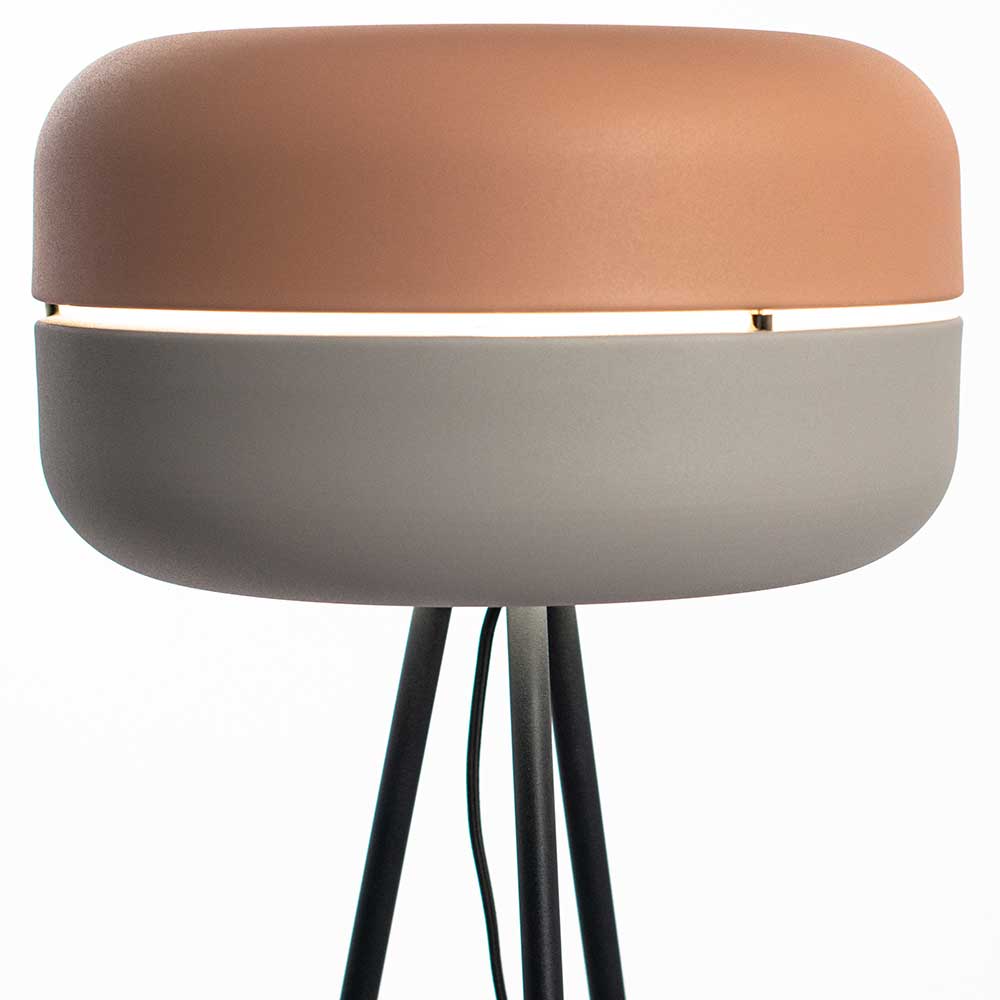 Stehlampe in Rosa & Grau Metall - Corretto
