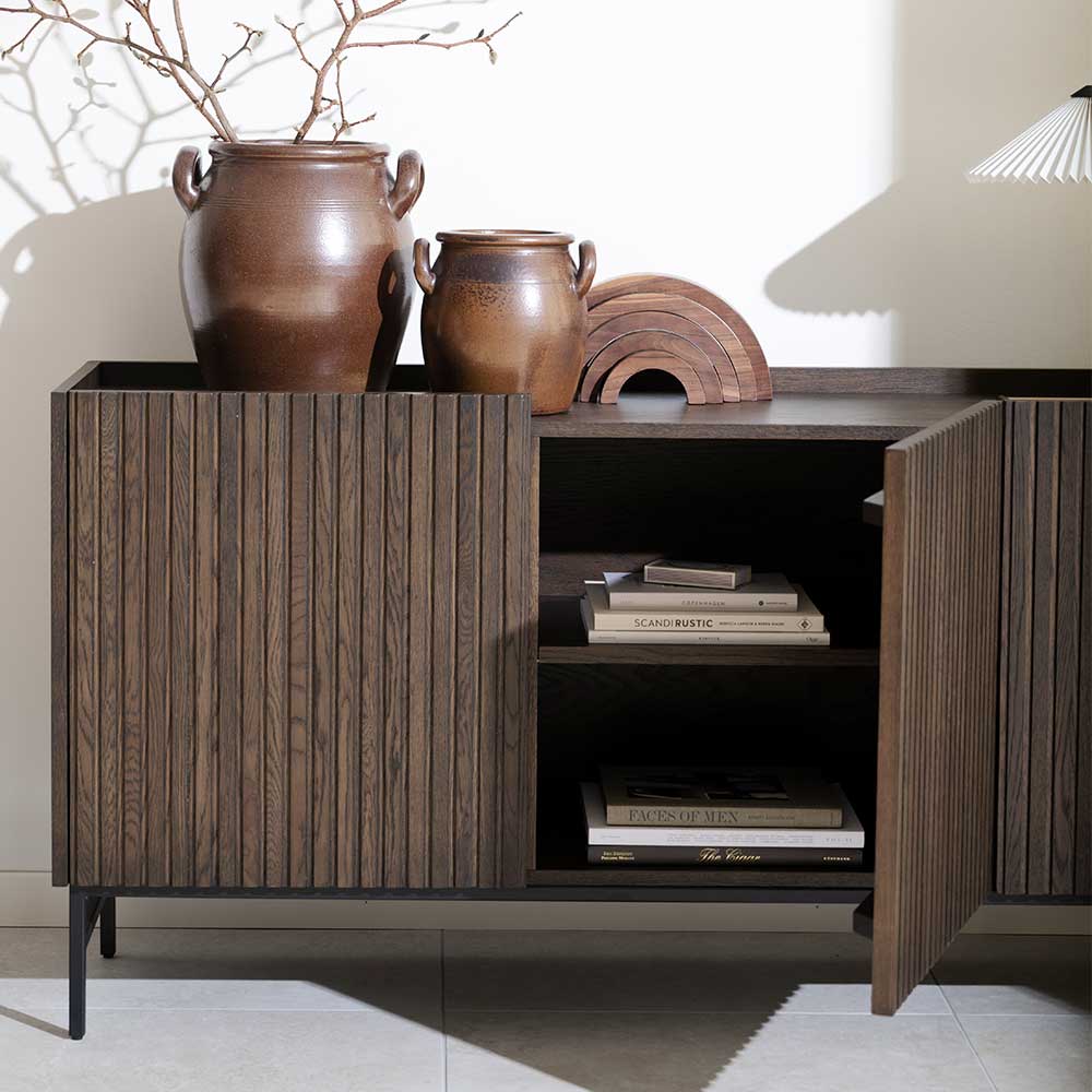 Sideboard in Eiche Dunkelbraun Furnier - Rubrin