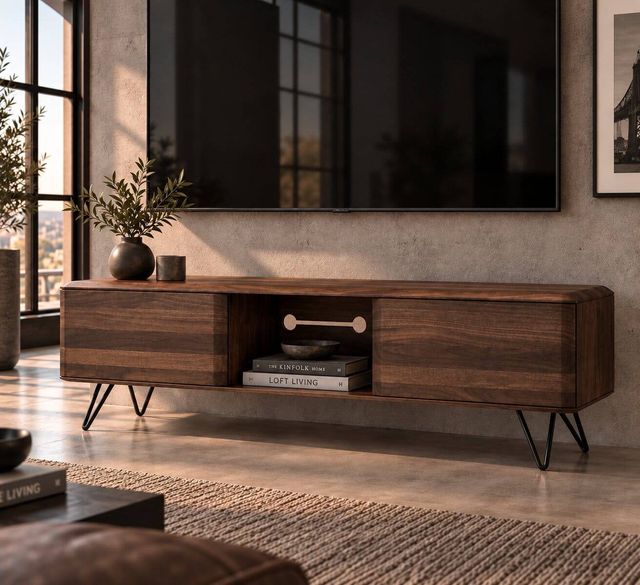 Nussbaum TV Lowboard 220 cm breit - Rivossa
