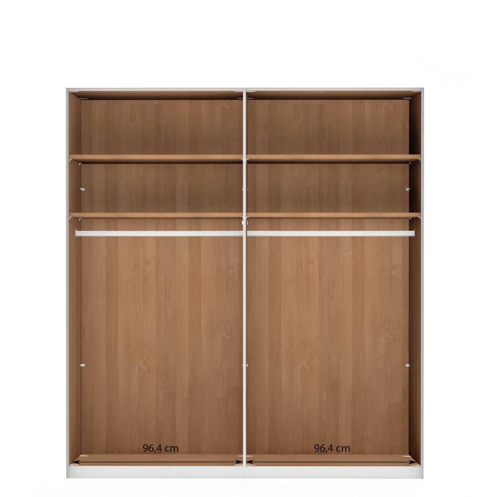 4-türiger Schlafzimmerschrank teilmassiv - Crucav