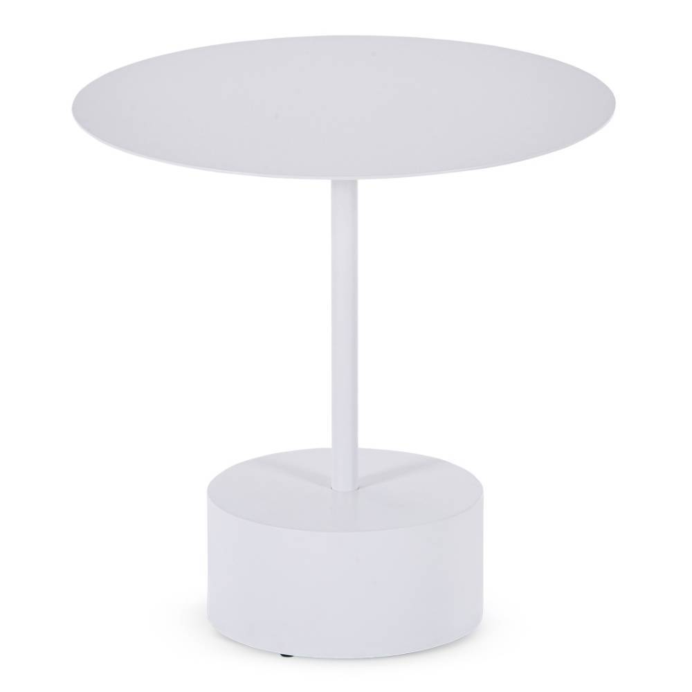 50cm runder Beistelltisch in Weiß - Andriano