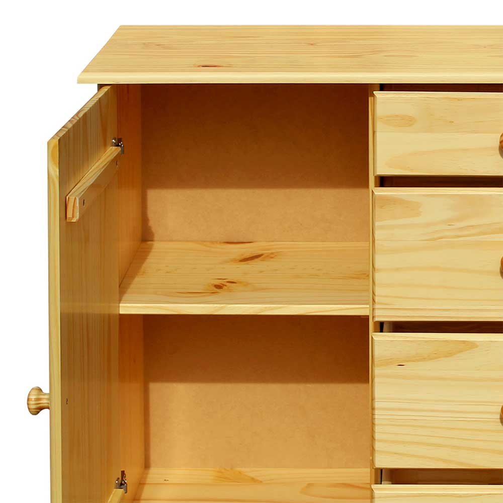 119x81x38 Landhaus Kombi Kommode mit Kugelfüßen - Kascanu