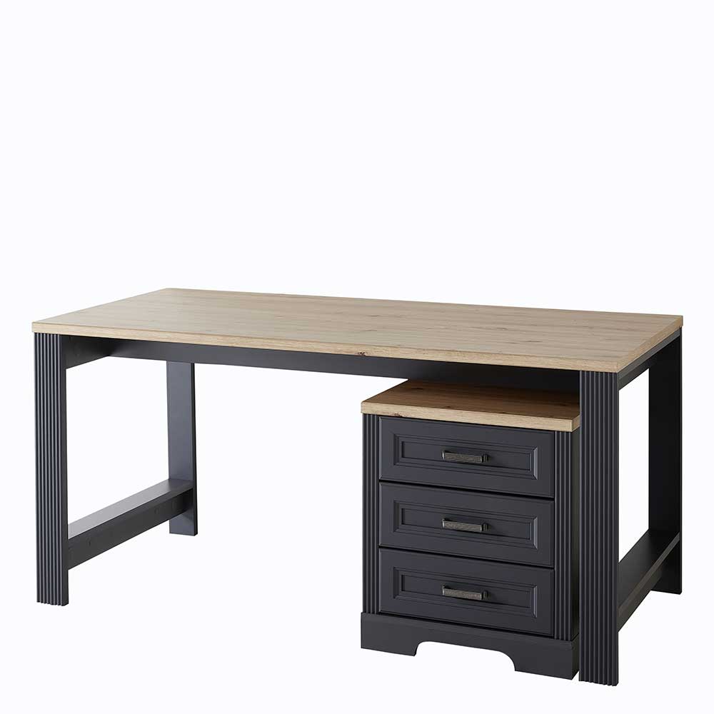 Modern Country Schreibtisch & Rollcontainer - Joe (zweiteilig)