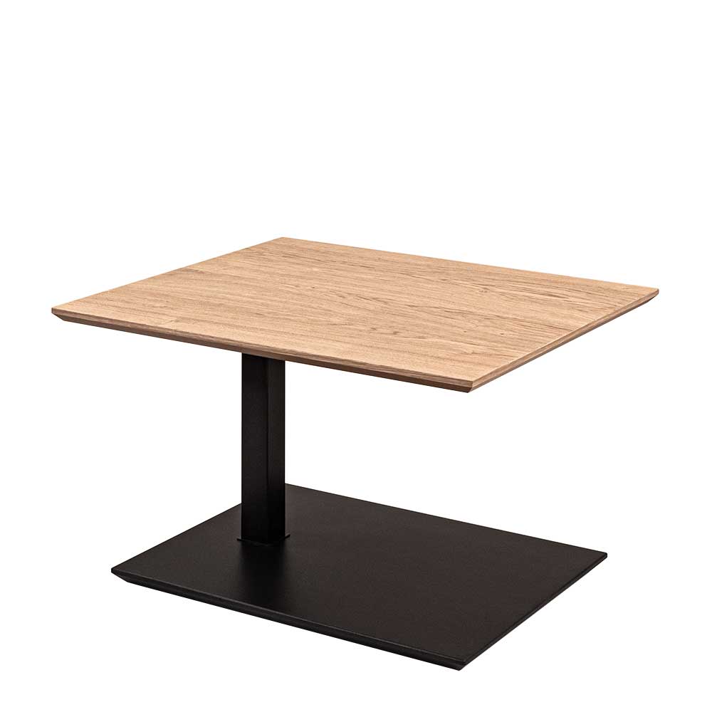 70x60 cm Höhenverstellbarer Tisch in Wildeiche Furnier - Anram