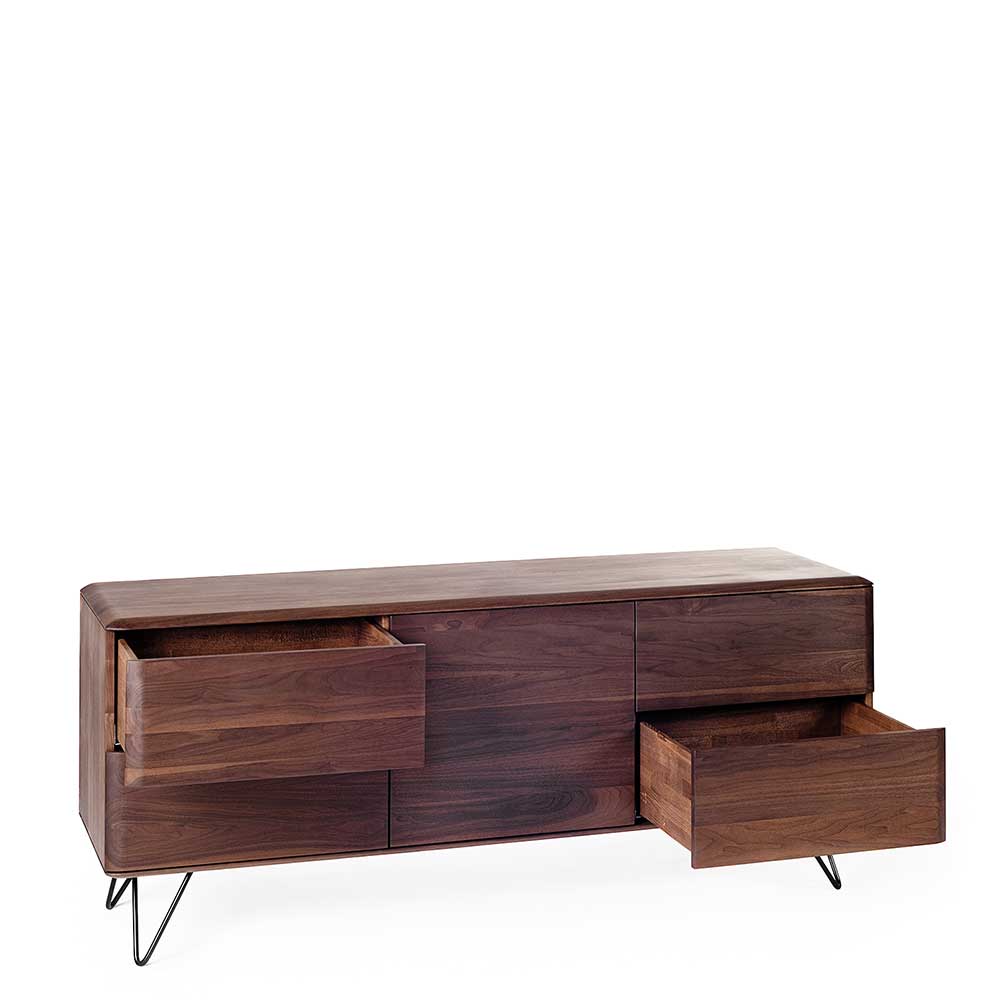 180x75x50 Holz Sideboard aus Nussbaum - Rivossa