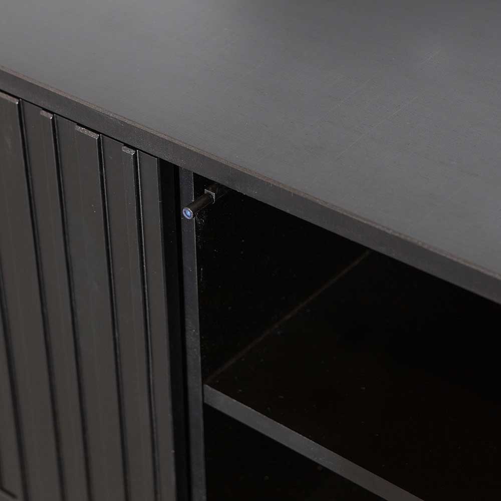100x56x44 2-türiges TV Board in Schwarz - Gelvins