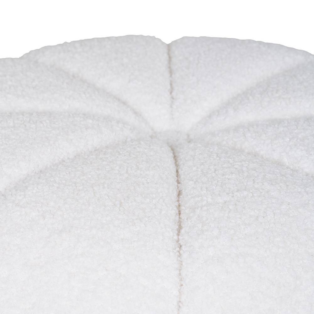 Webplüsch Pouf in Offwhite - Mallavi