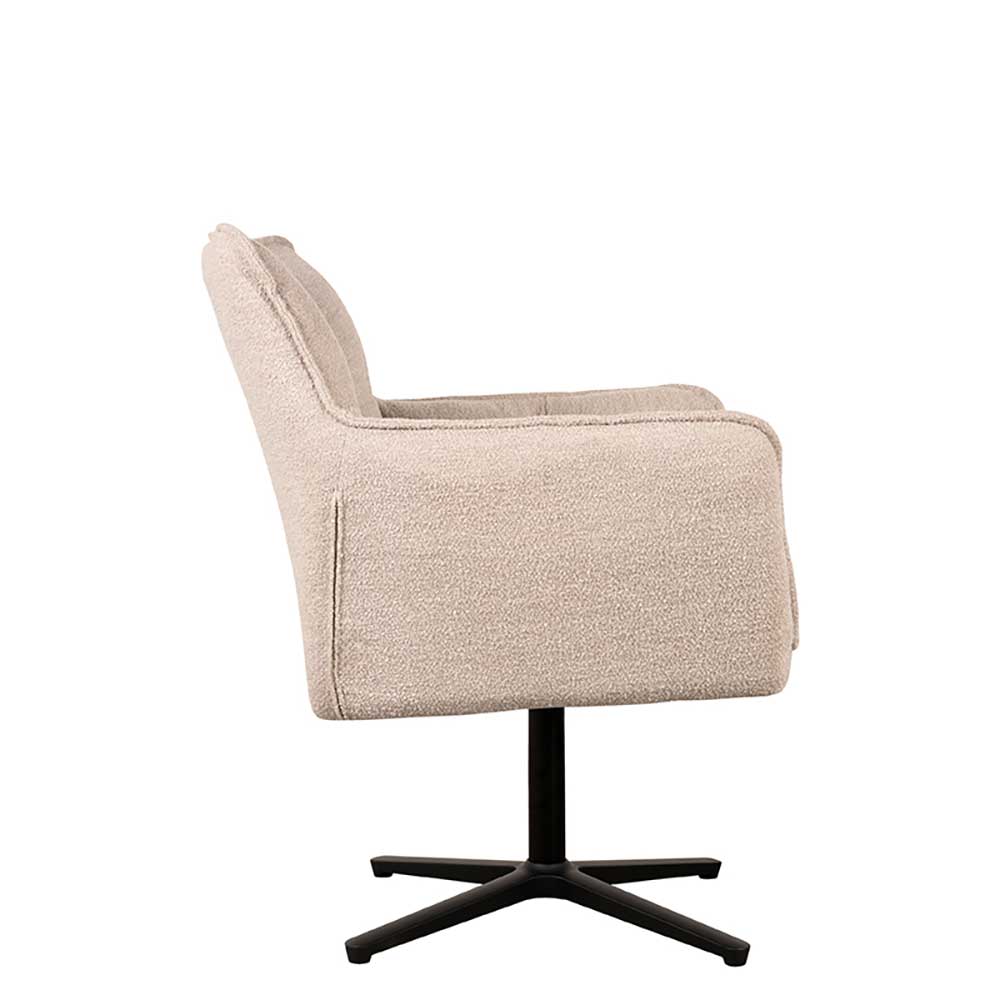 Design-Drehsessel in Beigegrau Boucle - Bento