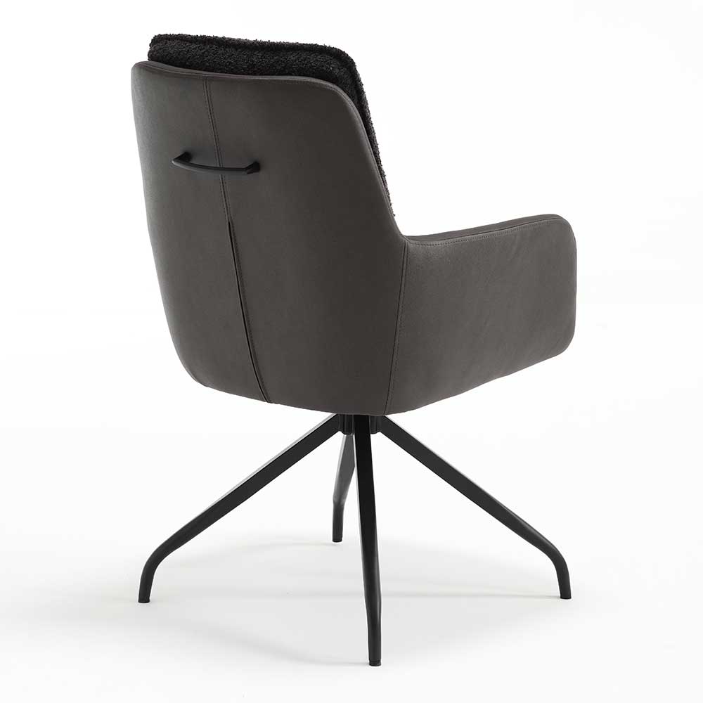 Küchensessel in Anthrazit und Schwarz - Jitalca (2er Set)