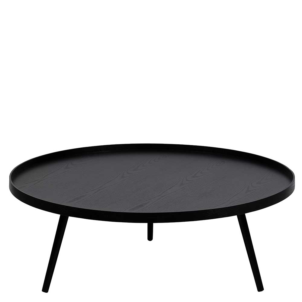 100 cm runder Couchtisch XXL in Schwarz - Umbriva