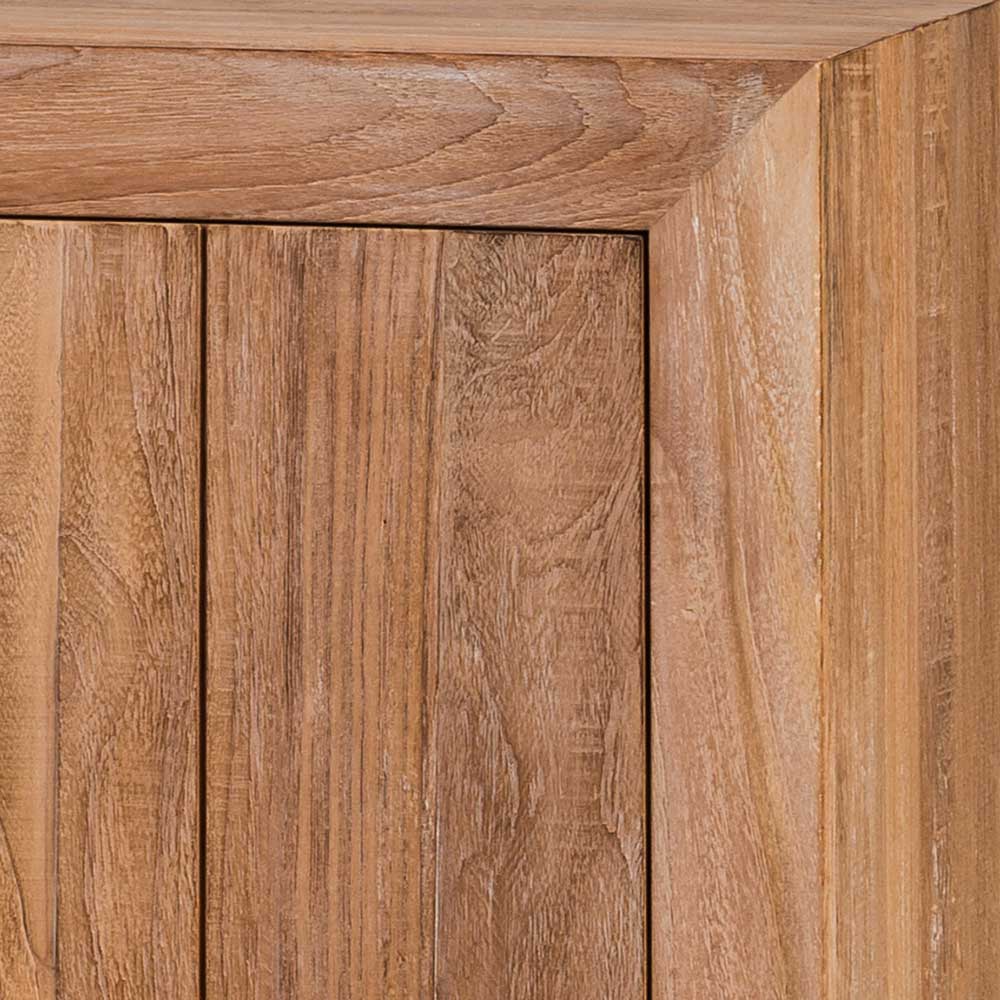 Teakholz Sideboard mit sichtbarer Naturholzmaserung und Rahmen – Myons