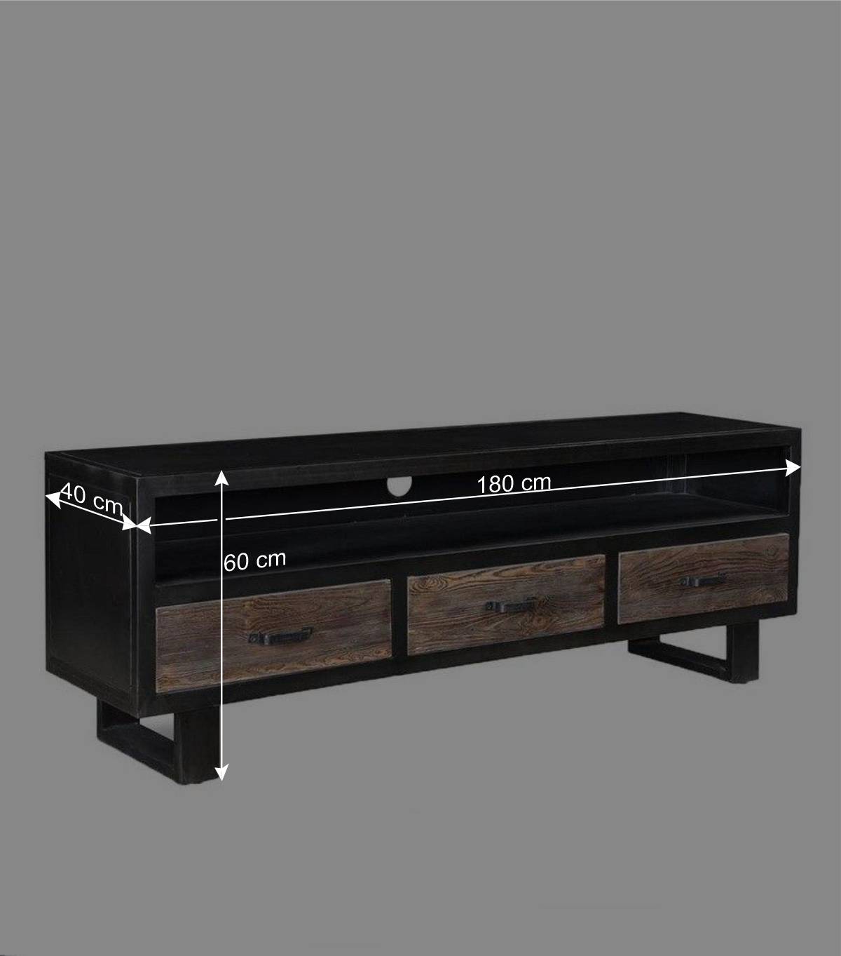 Factory TV Board mit drei Schubladen & Fach - Vebugran