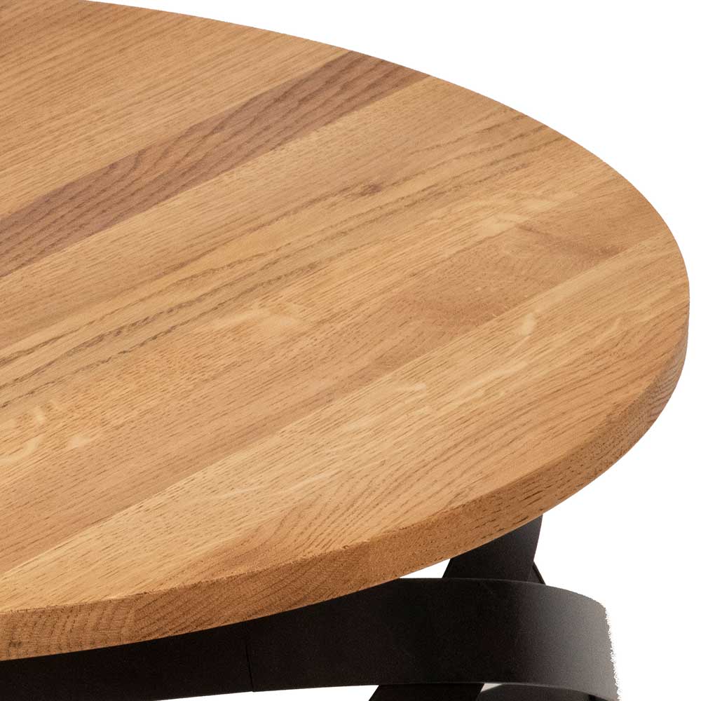 Runder Designer Couchtisch aus Wildeiche - Scolava