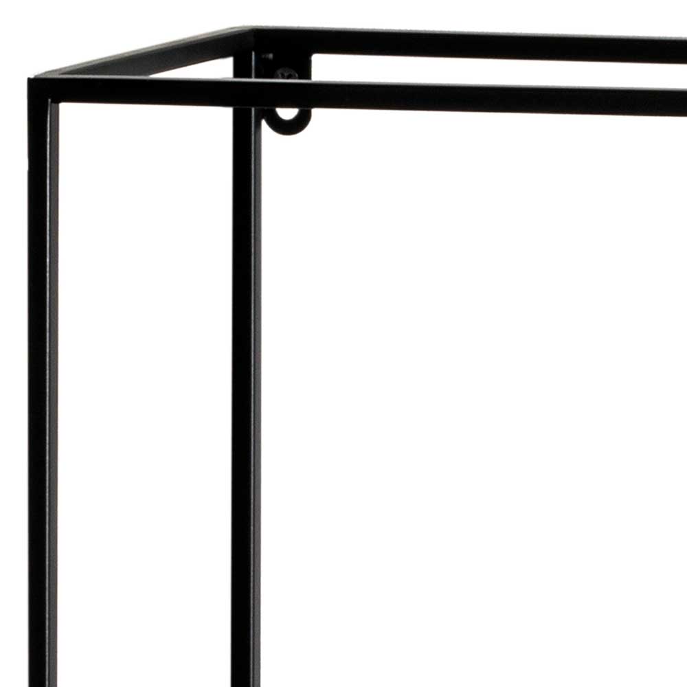 50x60x18 Wandregal aus Metall in Schwarz - Dariano