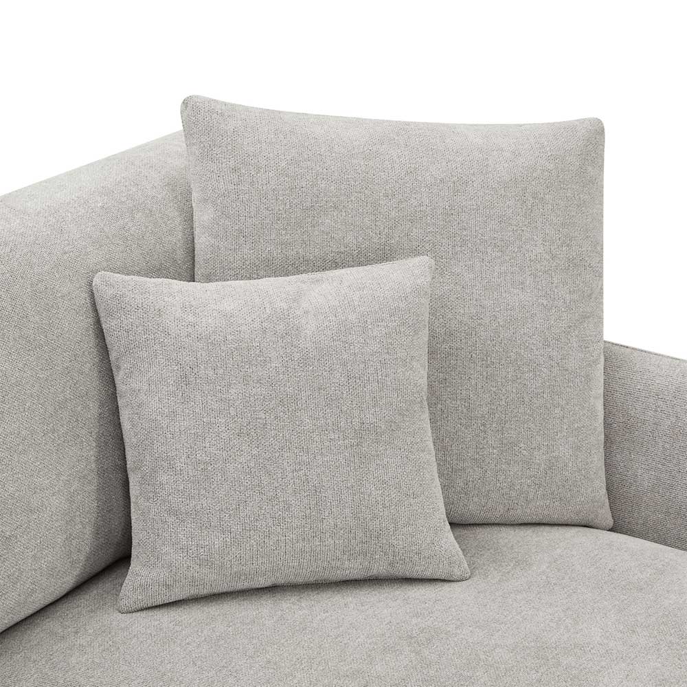 L-Design Dreisitzer Sofa in Hellgrau - Gozoa