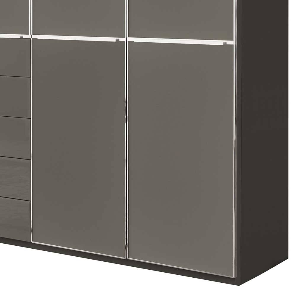 Brauner Kombi-Schrank mit acht Türen - Madita
