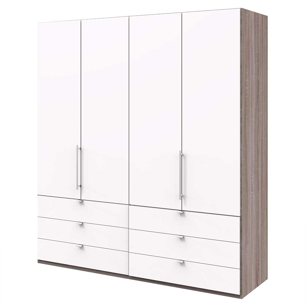 200 cm Kombi Kleiderschrank mit 58 cm Tiefe - Tivierto