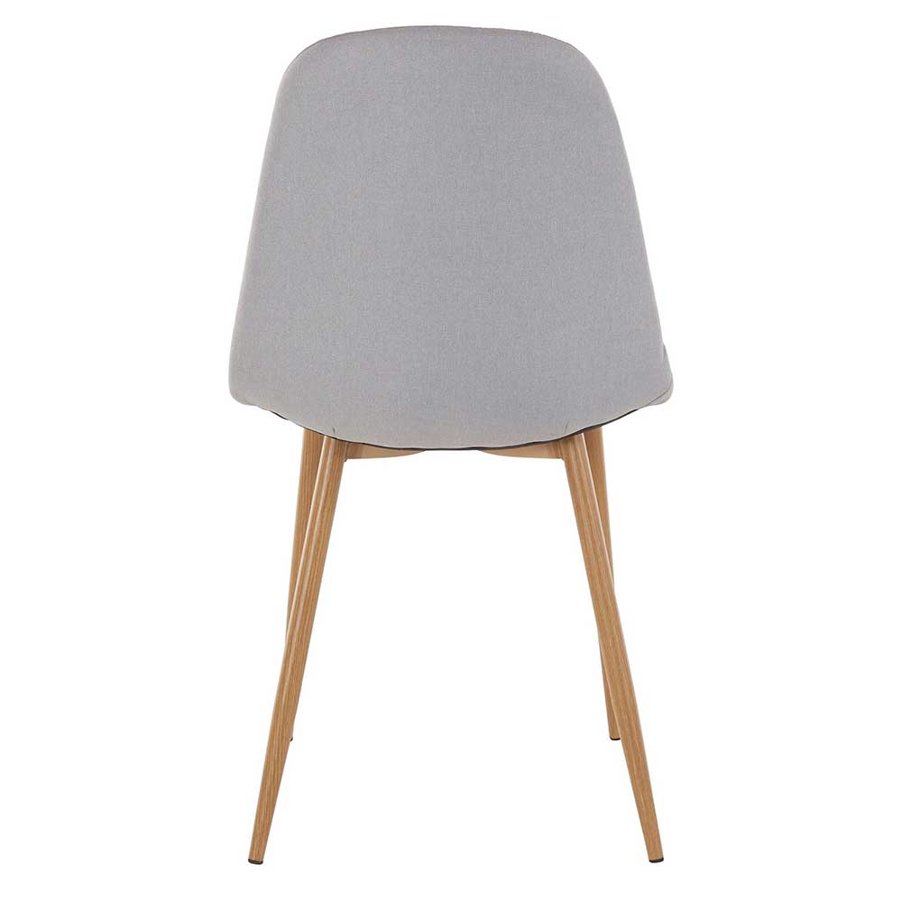 Esszimmer Schalenstühle in Hellgrau Stoff - Reus (4er Set)