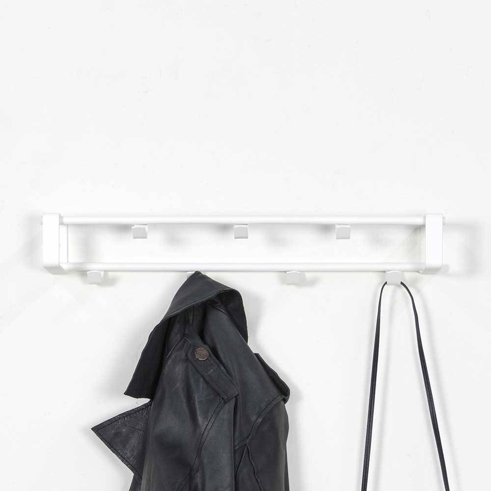 Weiße Stahl-Wandgarderobe mit 60cm Breite - Torosma