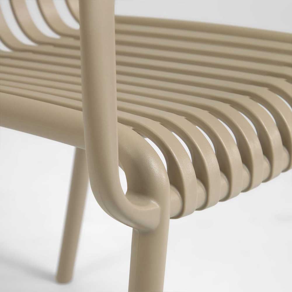Moderne Outdoorstühle in Beige - Rica (4er Set)