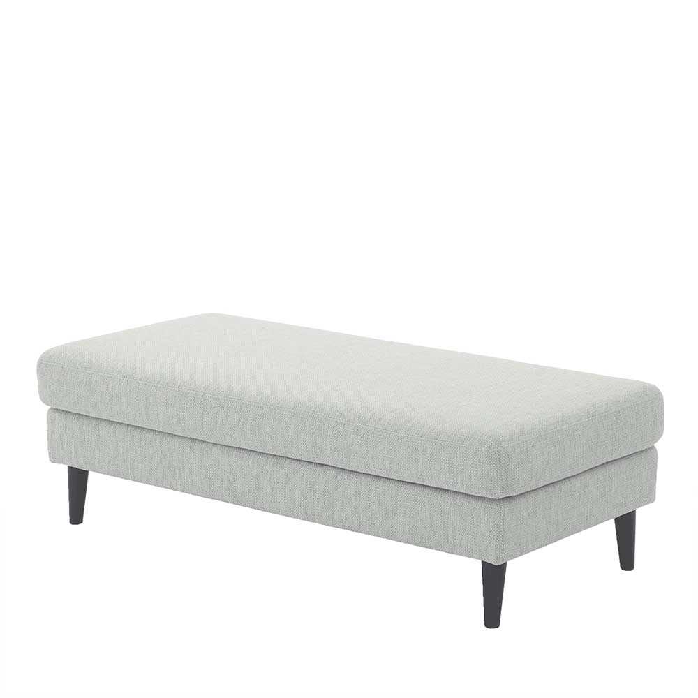 Beistellhocker in Offwhite Stoffbezug - Udessa