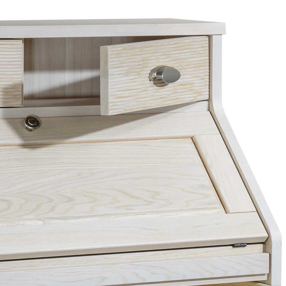 87x117x44 cm Sekretär aus Eiche White Washed - Larioja