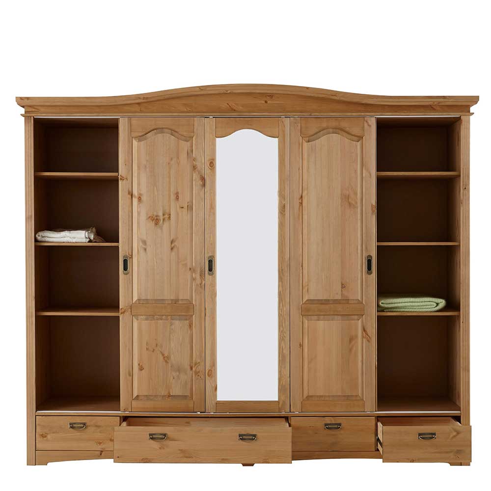 Holz Landhaus Schrank mit Schiebetüren - Vocoja