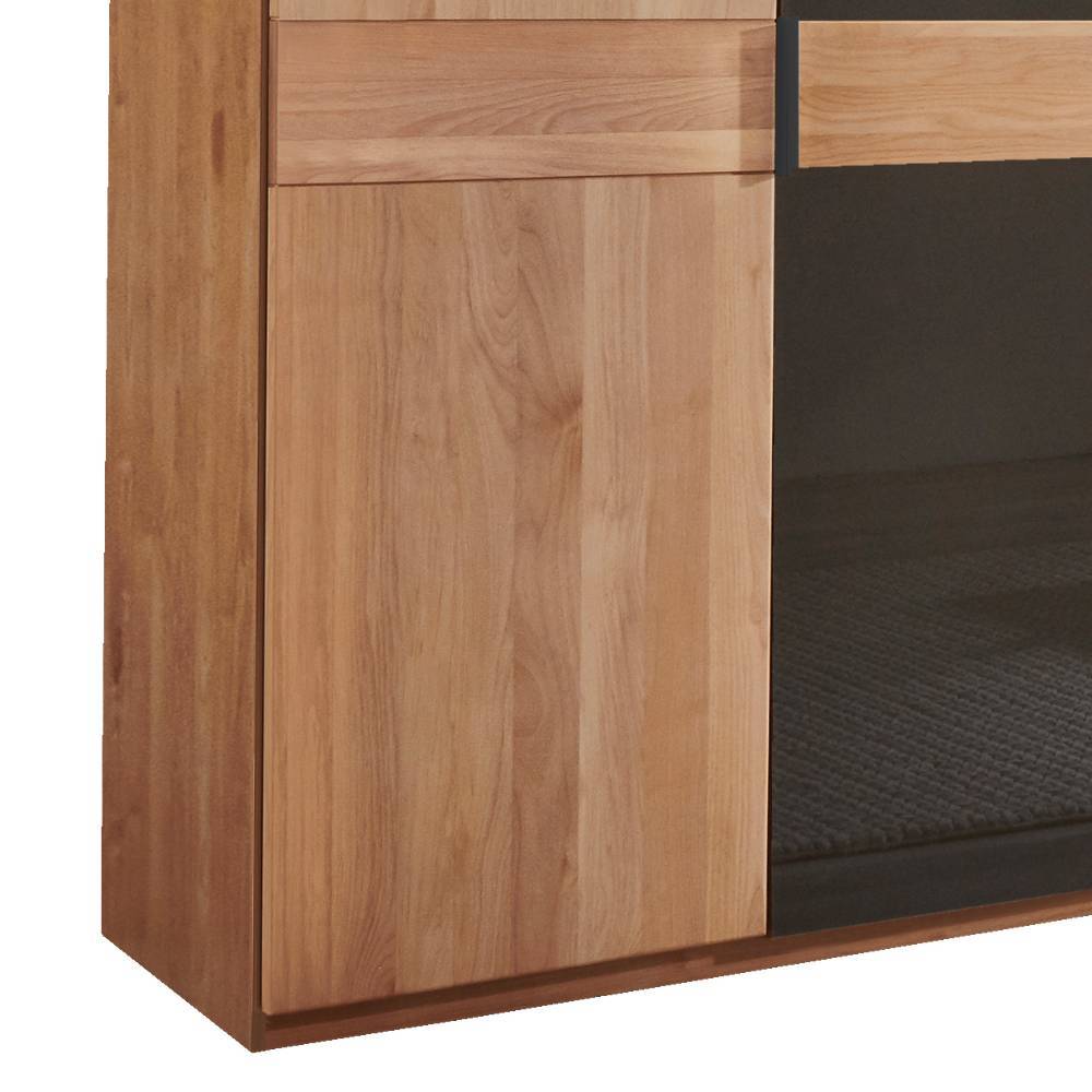 4-türiger Kleiderschrank mit zwei Glastüren - Hung