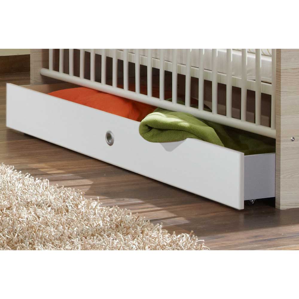 Babybett in Eiche San Remo & Weiß - Folio