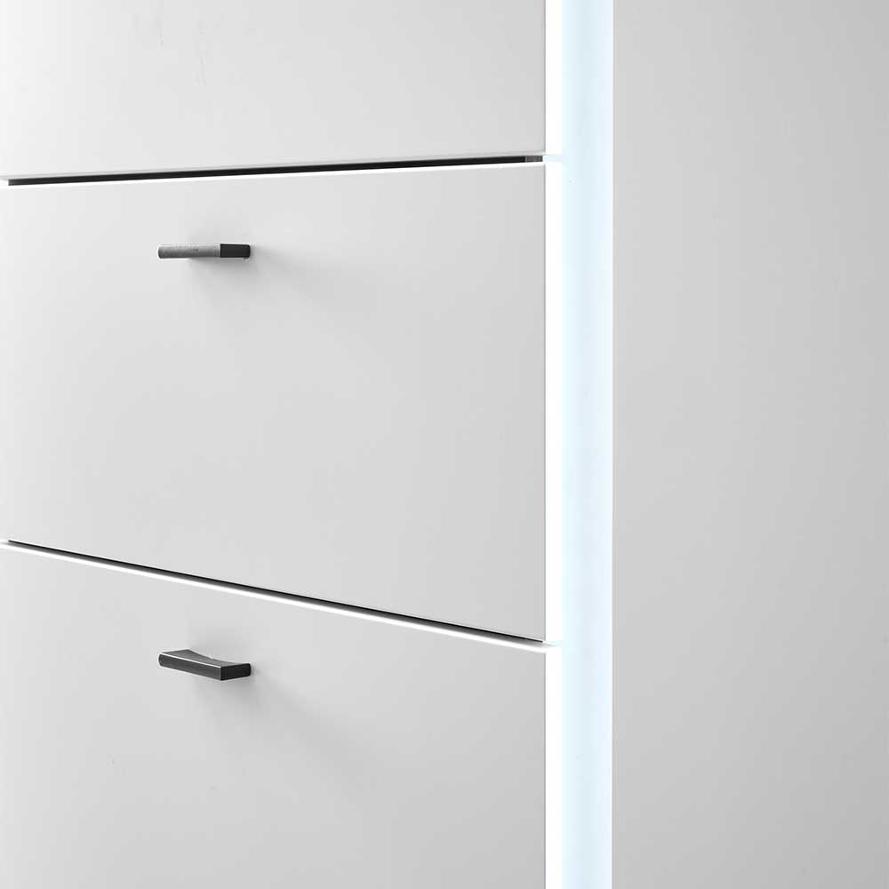 Weißes Highboard mit LED Beleuchtung - Tirol