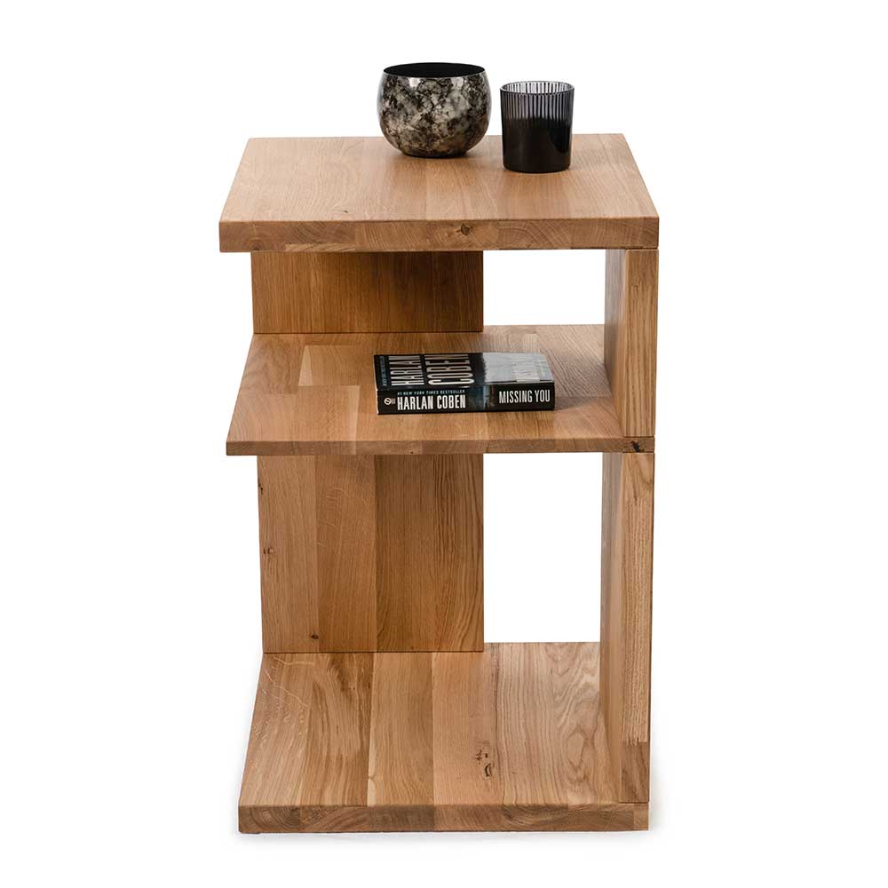 40x60x40 Regal Beistelltisch aus Massivholz - Cariba