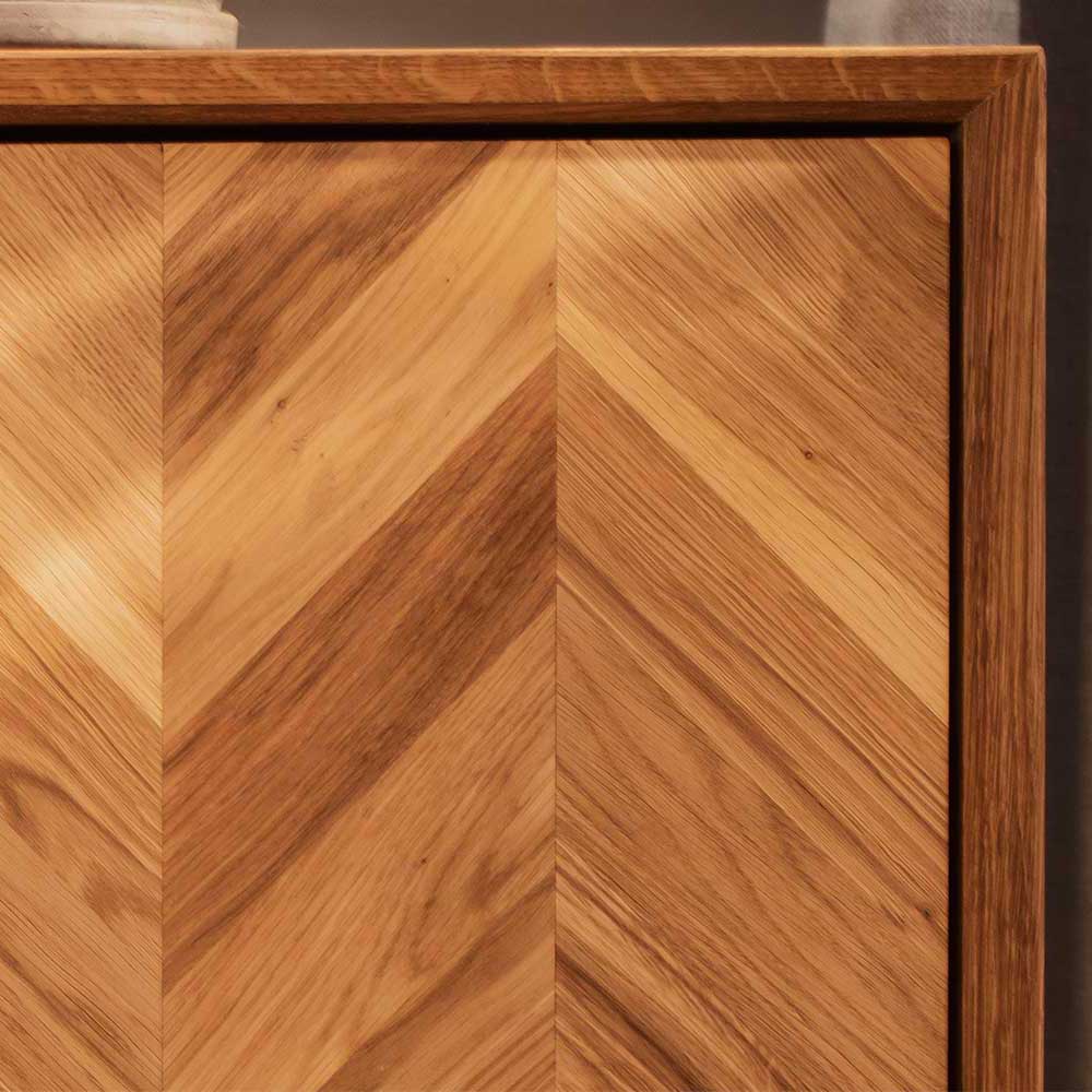Holzkommode mit Fischgrät aus Wildeiche - Kerfa