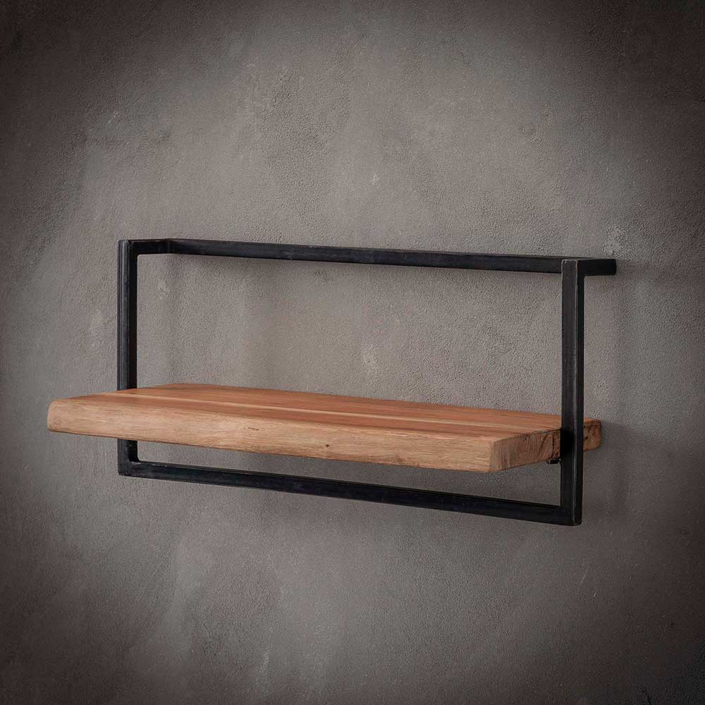 Hängendes Design Regal aus Holz & Stahl - Wenilema