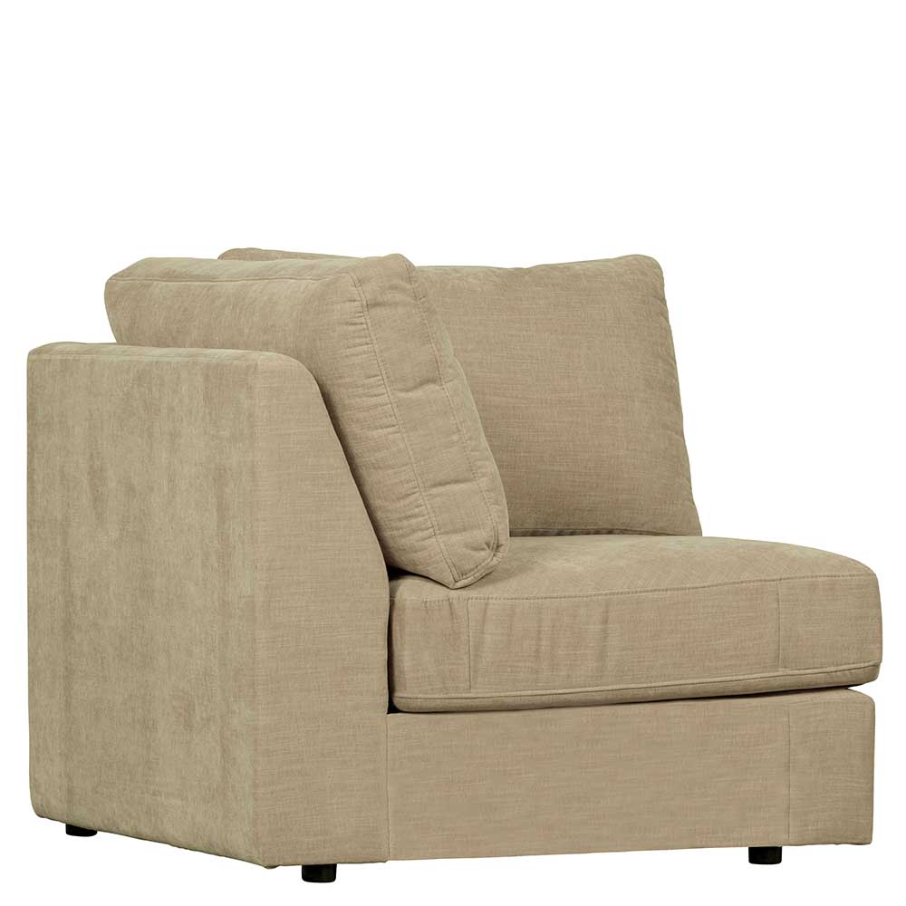 Heller Ecksofa Sessel mit breiter linker Armlehne und gemütlichen Sitzkissen – Philippe
