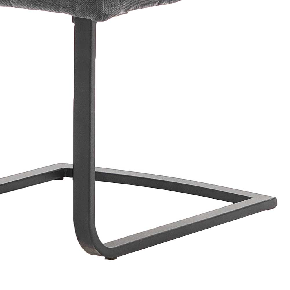 Robustes schwarzes Metallgestell des Freischwingerstuhls – Hulmane