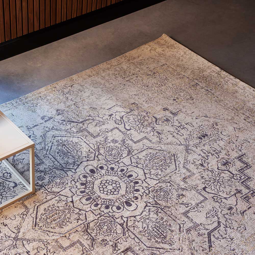 Kurzflor Vintage Look Teppich mit Orient Muster - Orbits