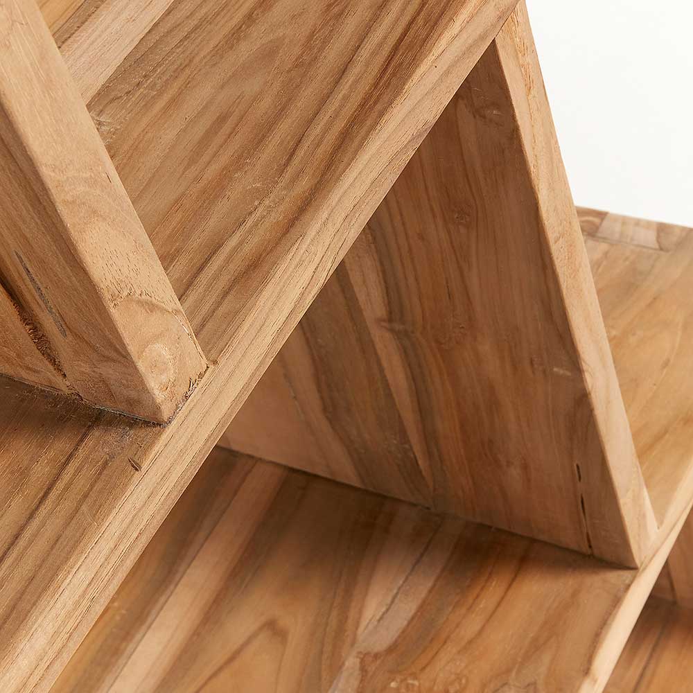 Design Regal Vilarila aus Recyclingholz Teak