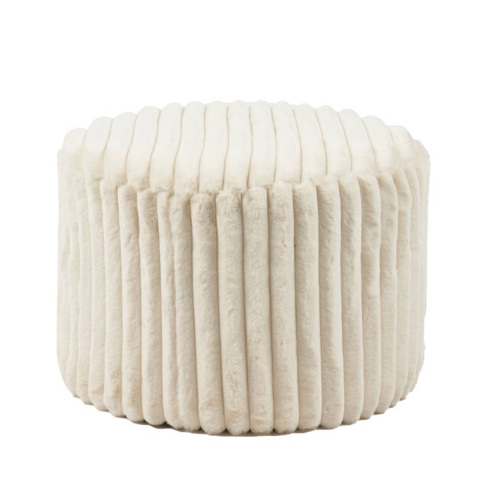 Polsterhocker in Beige Breitcord - Chibbo
