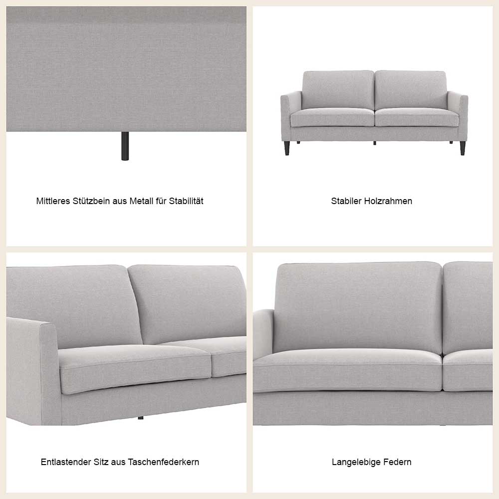 Dreisitzer Sofa mit Taschenfederkern - Brandos