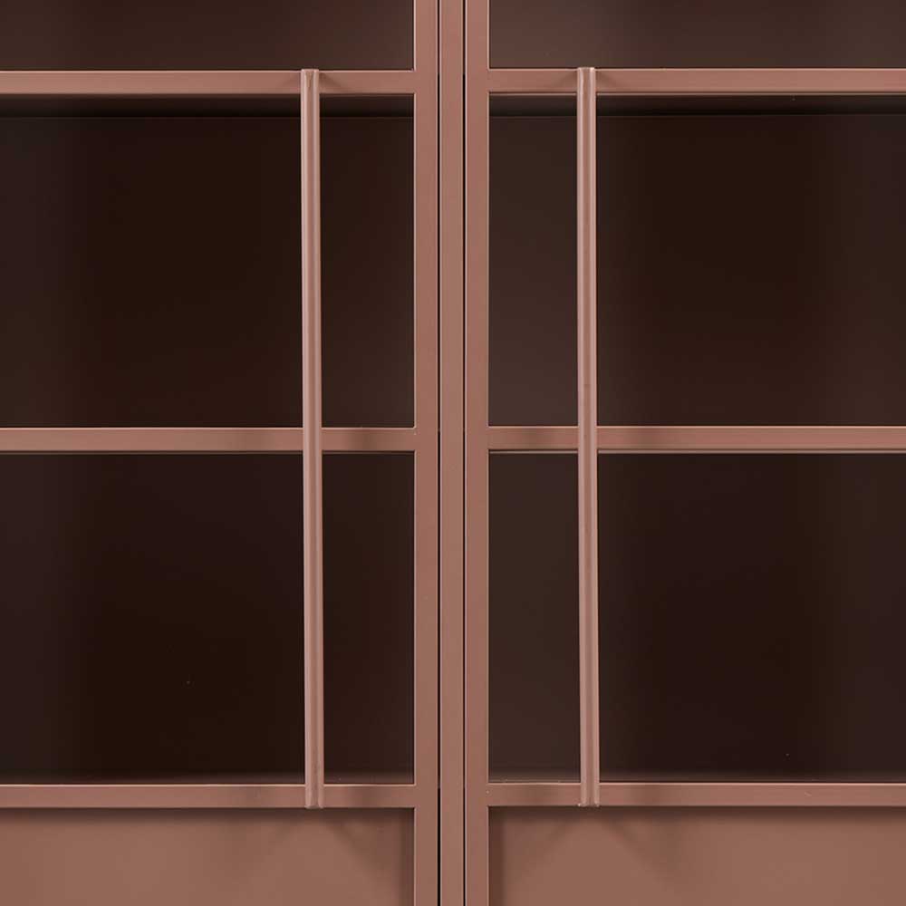 Metall Vitrine in Braun - Dora