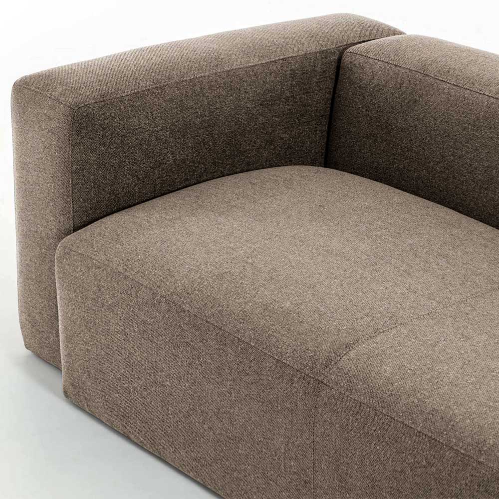 320x290 Eckcouch mit Armlehnen aus Chenille in Beige - Jenaro