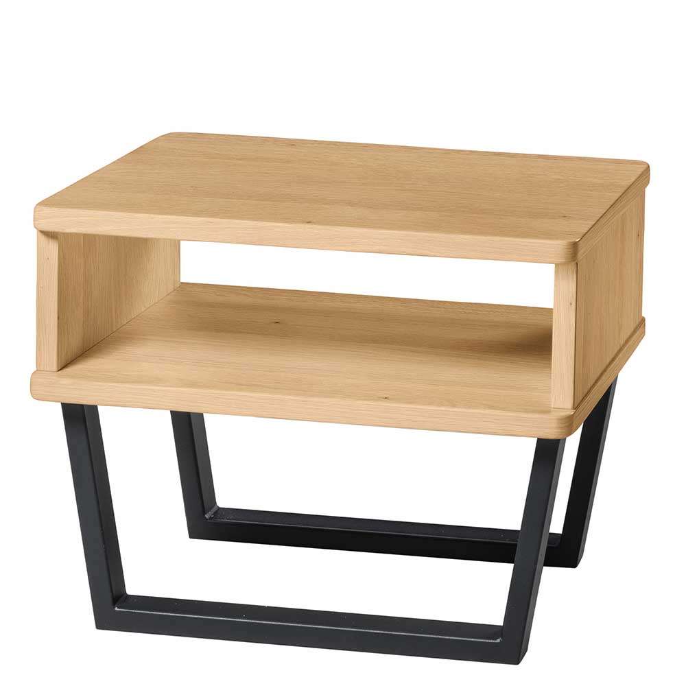 Industrial Bett aus heller Eiche - Ezianas