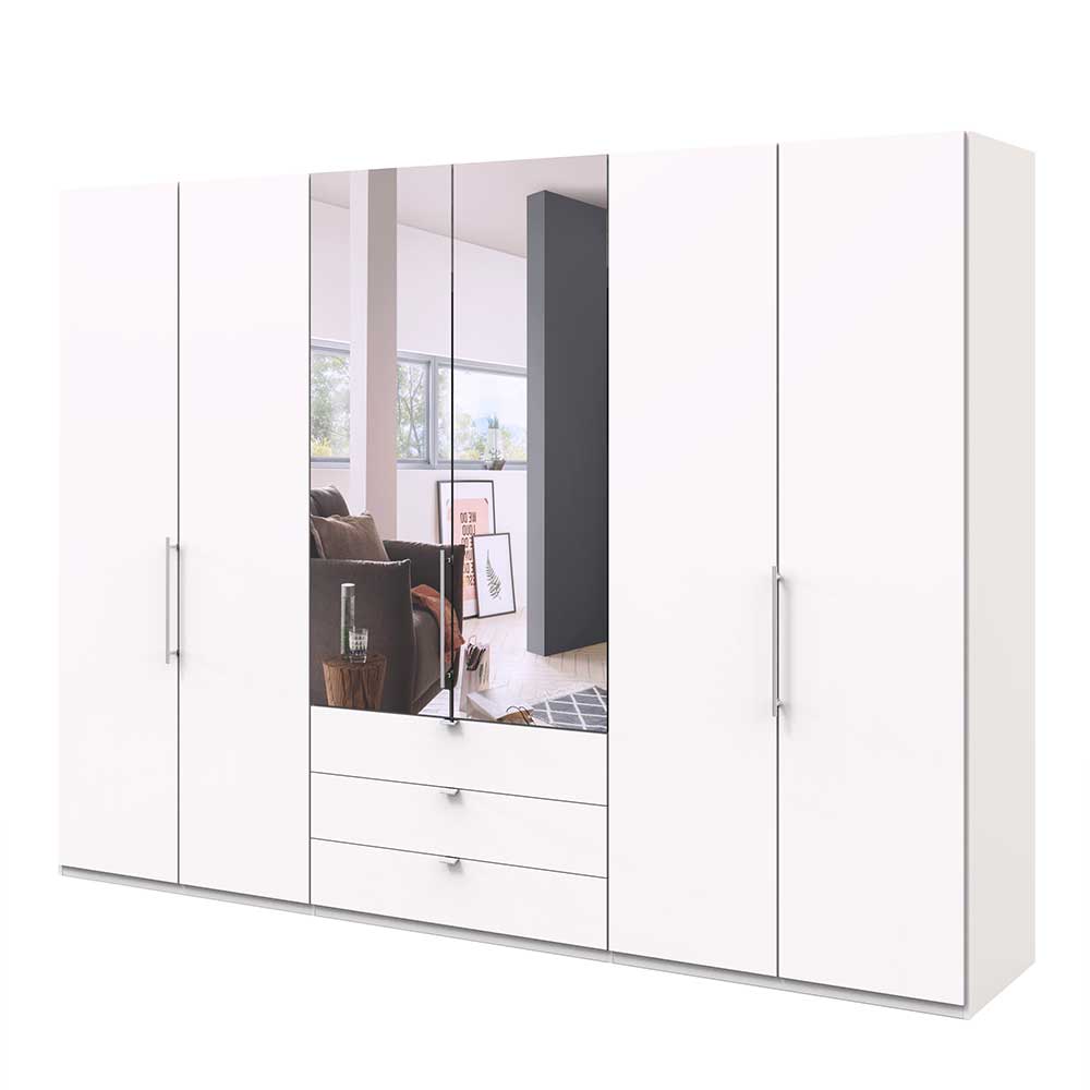 Praktisch aufgeteilter Kleiderschrank in Weiß - Donpiave