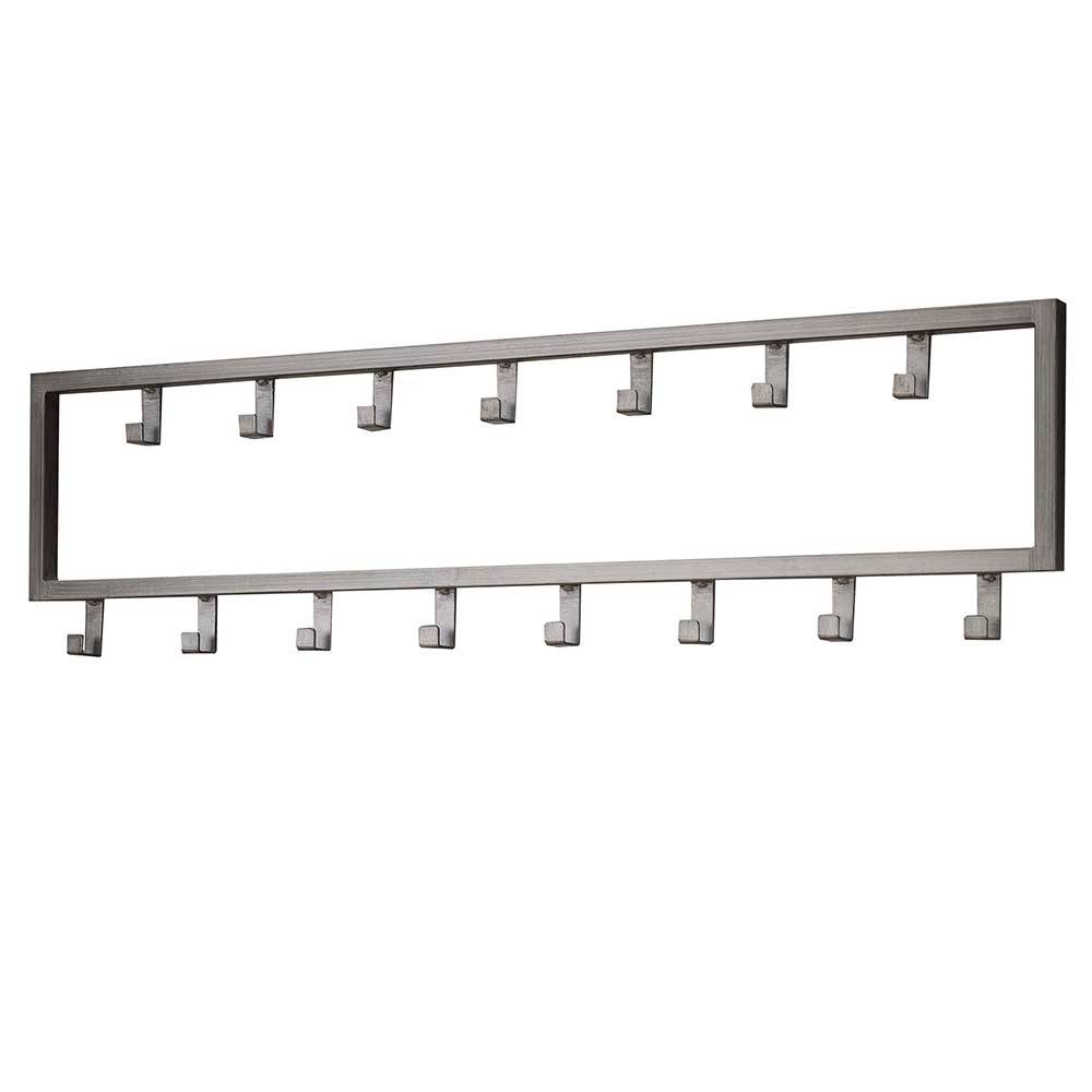 80x20x4 Metall Wandgarderobe mit 15 Kleiderhaken - Vinkoja